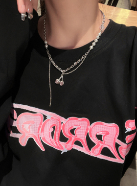 小众设计感樱桃项链毛衣链卫衣链