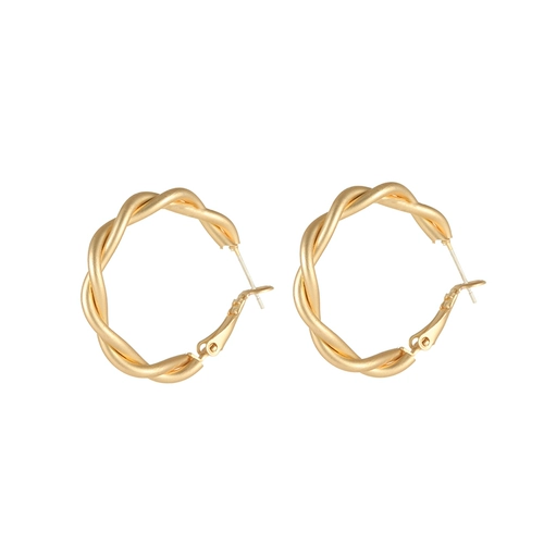 Серебряная игла, универсальные металлические серьги с косичкой, серебро 925 пробы, простой и элегантный дизайн, популярно в интернете