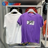 Li Ning, летняя мультяшная футболка, модный спортивный костюм с круглым воротником
