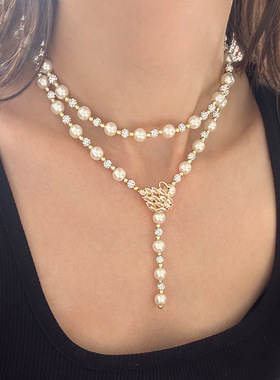 优雅天鹅施家珍珠项链女