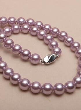 套装贝珠整套圆珠链女铜扣