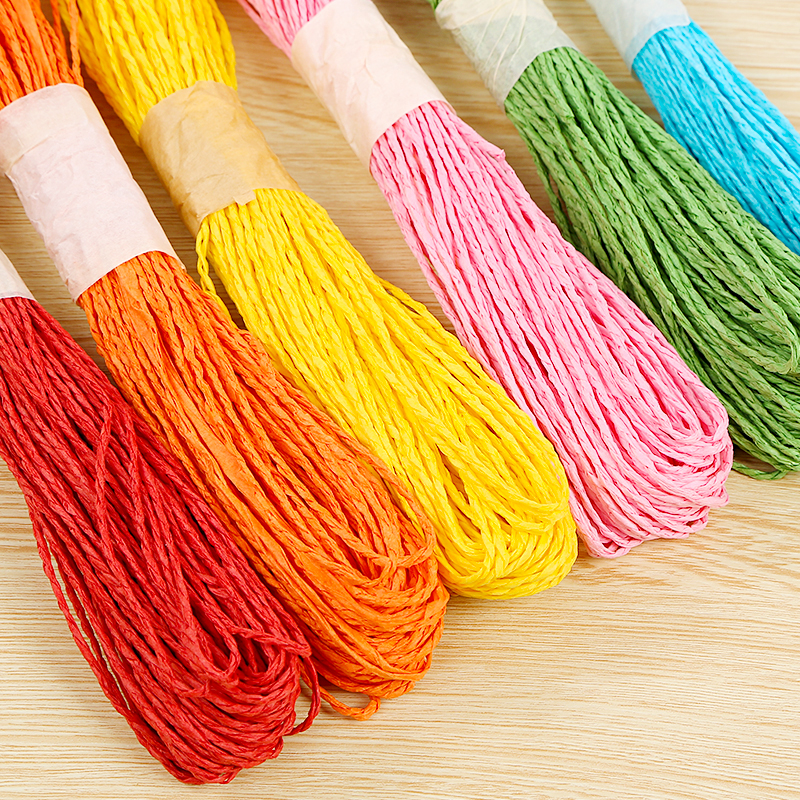 彩色纸绳手工儿童diy制作纸线绳美工区区域材料幼儿园粘贴画12色 - 图2