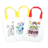 Экологичная льняная сумка, художественный набор материалов из нетканого материала для детского сада, DIY, граффити