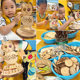 Kindergarten small log piece handmade DIY art area