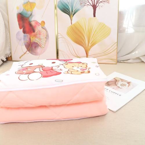 可爱卡通KT猫抱枕被子两用办公室午睡空调毯子学生宿舍单人午休毯 - 图1