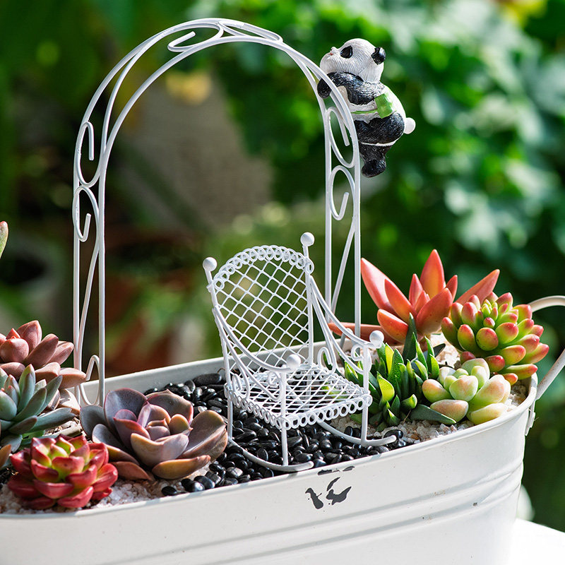 趣味铁艺迷你仿真摇摇椅装饰微景观庭院造景摆件创意阳台花园杂货,淘宝优惠券,粉丝福利购,淘宝优惠卷