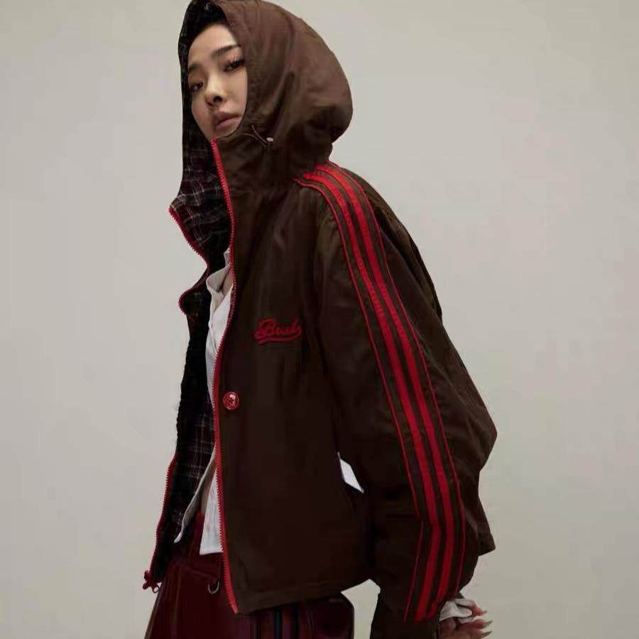 【现货】Nothing Written Narchi冲锋衣宽松复古两面格子夹克外套,淘宝优惠券,粉丝福利购,淘宝优惠卷