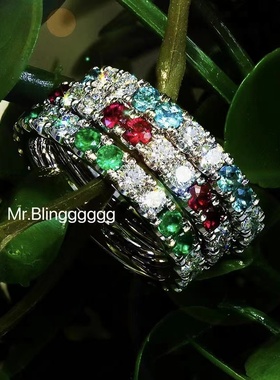 Mr.Blingggggg莫桑钻925银戒指
