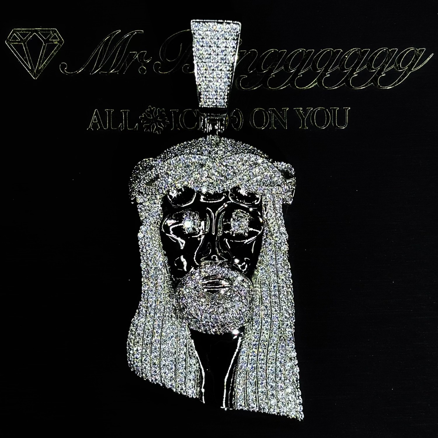 Mr.Blingggggg European and American hip-hop jewelry Rapper's diamond-encrusted versatile classic avatar rap pendant
