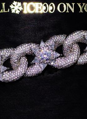 Mr.Bling老国王同款白莲花古巴链