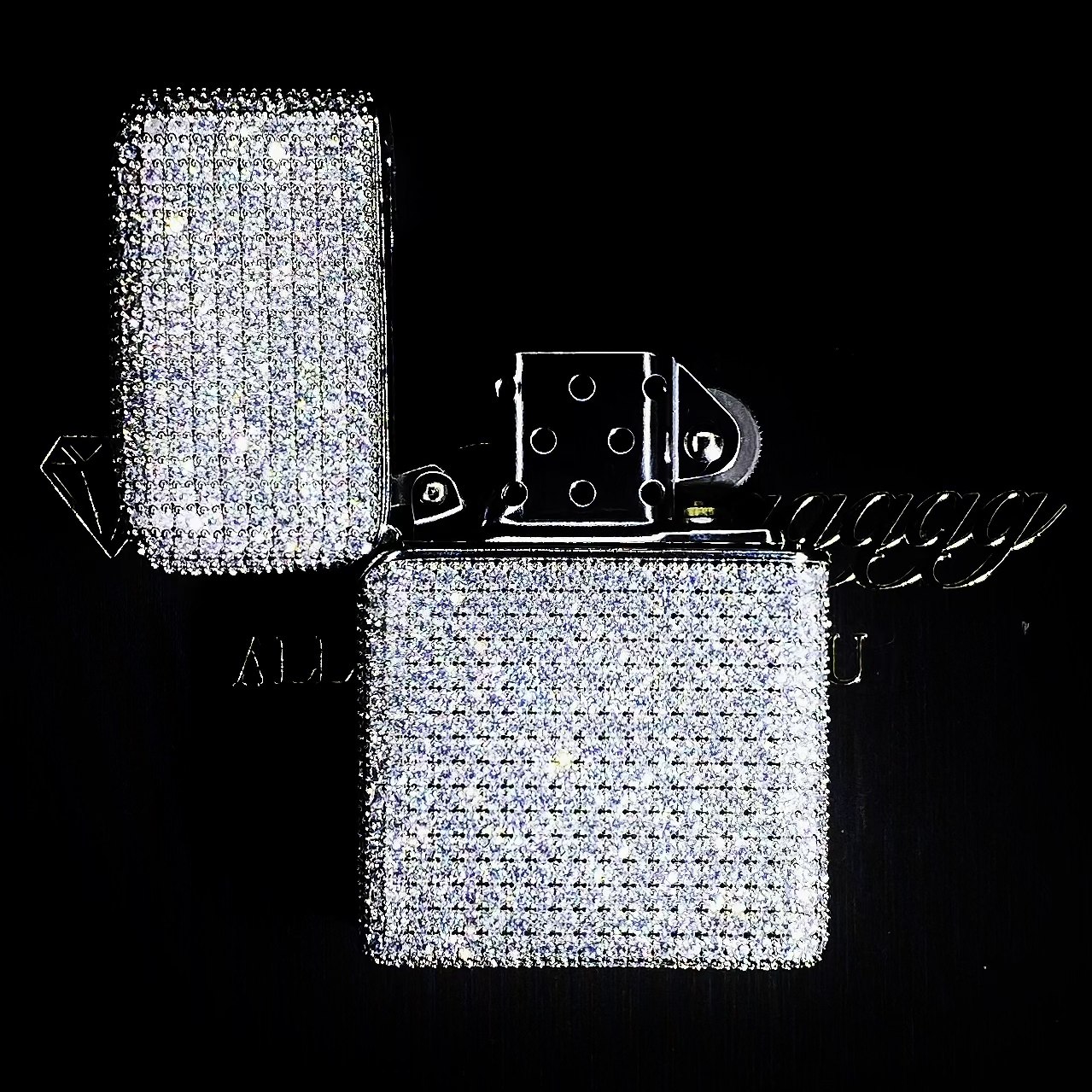 Mr.Blingggggg European and American hip-hop jewelry ready-made full-diamond inlaid super flash all-in-one lighter