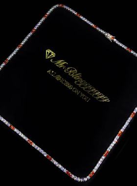 Mr.Bling定制白红拼色网球项链