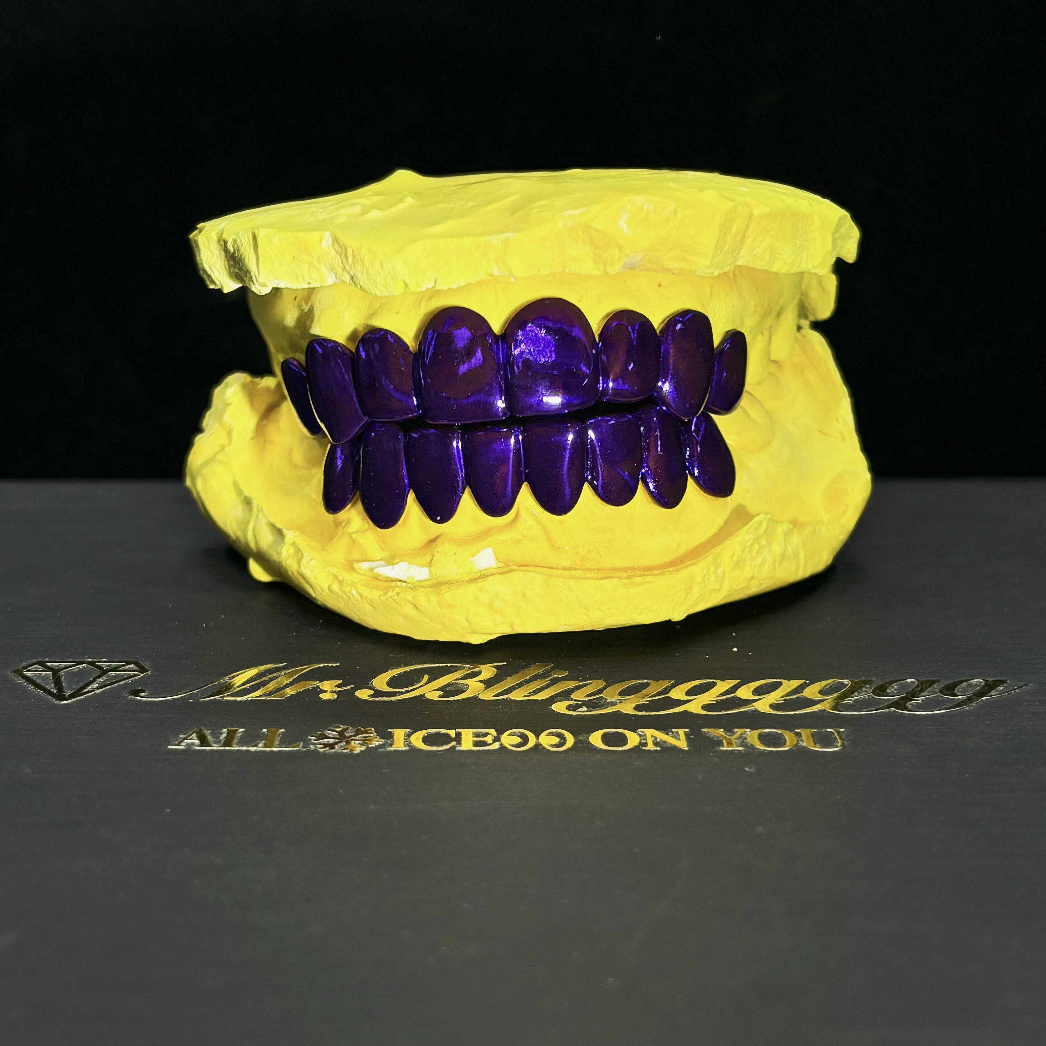 Mr.Blingggggg European and American hip-hop jewelry PLAYBOI CARTI same style customized purple Grillz