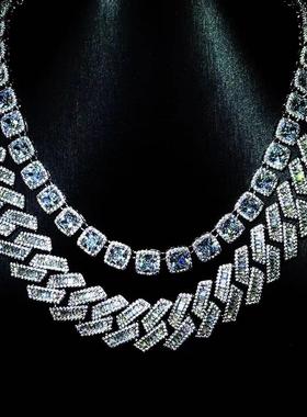 Mr.Bling菱形18mm混合镶嵌古巴链