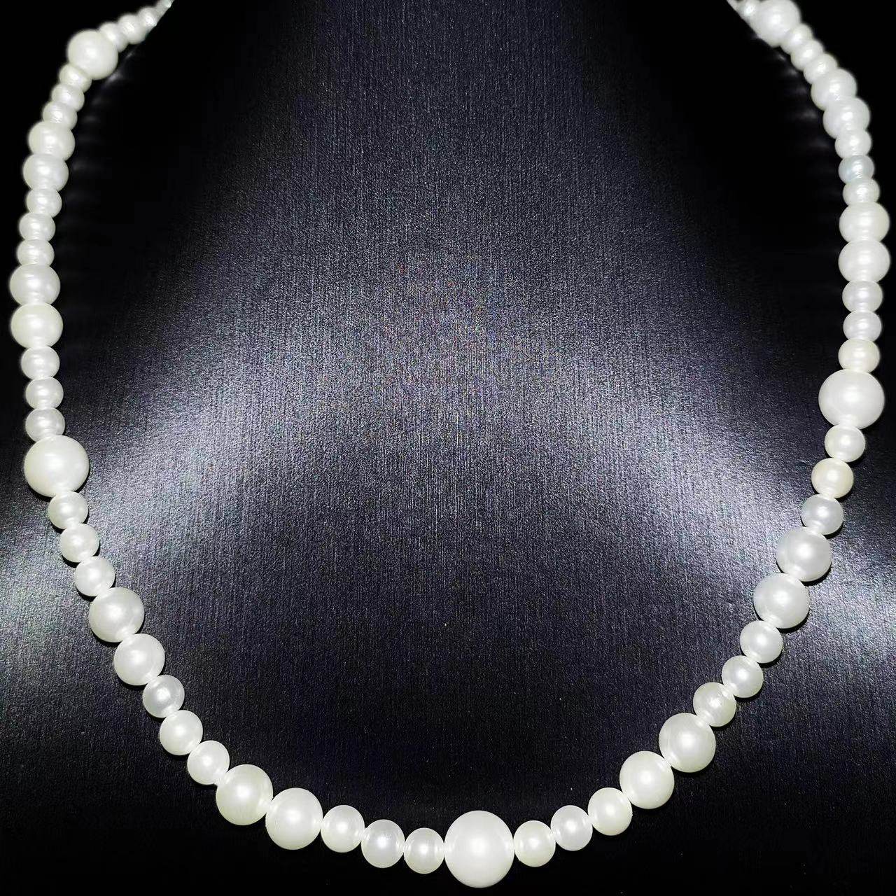 Mr.Blingggggg European and American hip-hop jewelry asap rpcky versatile splicing pearl necklace of the same size