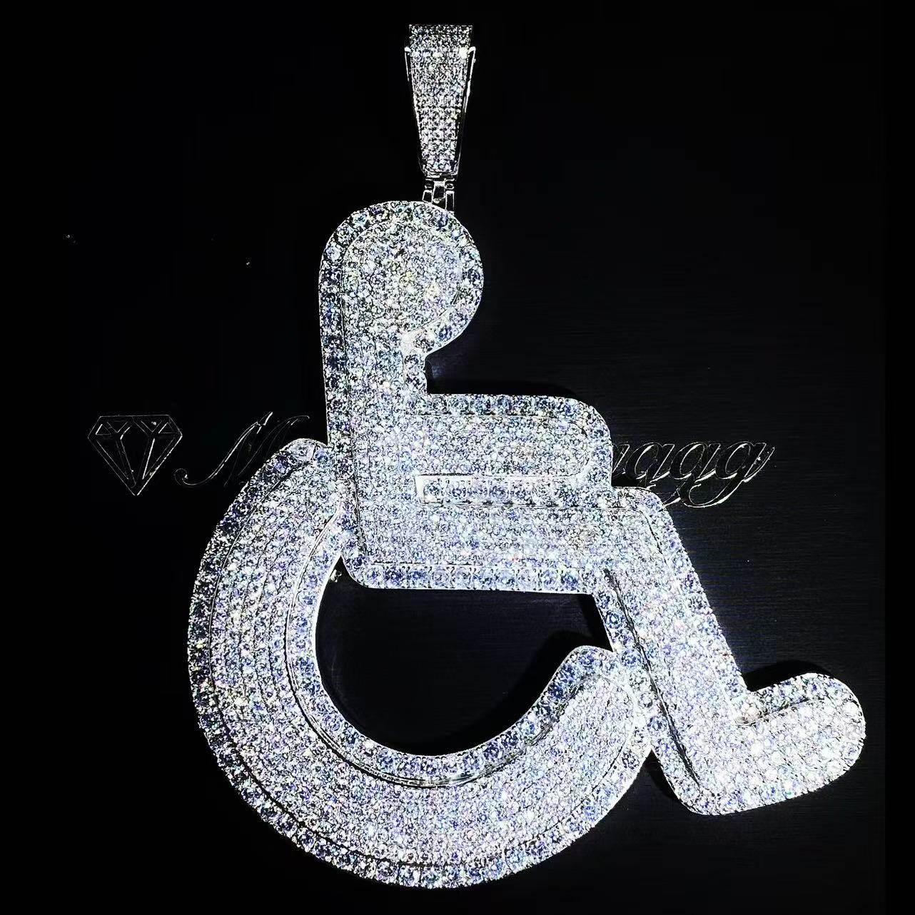 Mr.Blingggggg European and American hip-hop jewelry customized Quando Rondo same style Crip Logo pendant