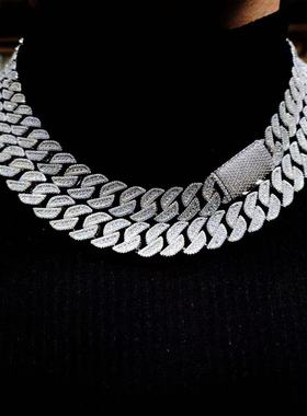 Mr.Bling玩少同款14mm满钻古巴链