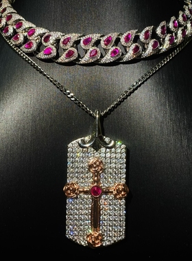 Mr.Bling水滴腰果花情侣古巴链