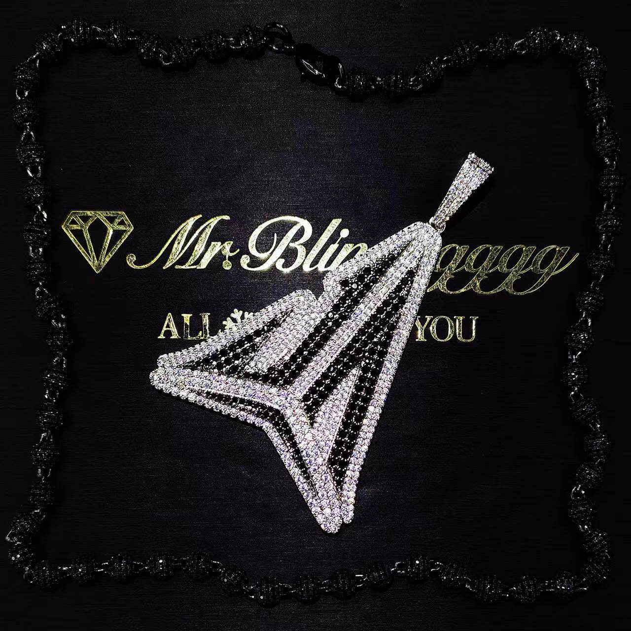Mr.Blingggggg European and American hip-hop jewelry privately customized Ja Morant same pendant bead necklace