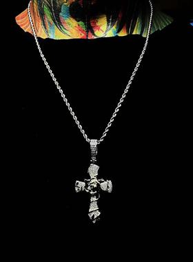 Mr.Bling情侣款玫瑰十字架吊坠