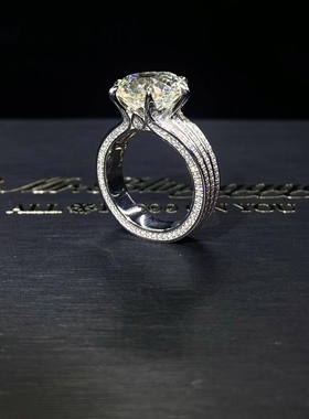 Mr.Bling情侣纯银10克拉超大钻戒