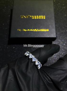 Mr.Blingggggg925银爱心钻石戒指
