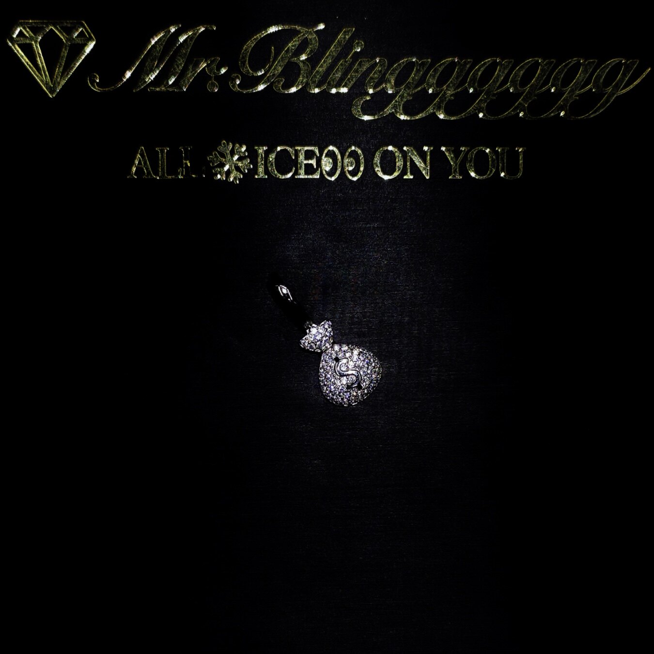 Mr.Blingggggg European and American hip-hop jewelry S925 silver full diamond solid small couple money bag pendant