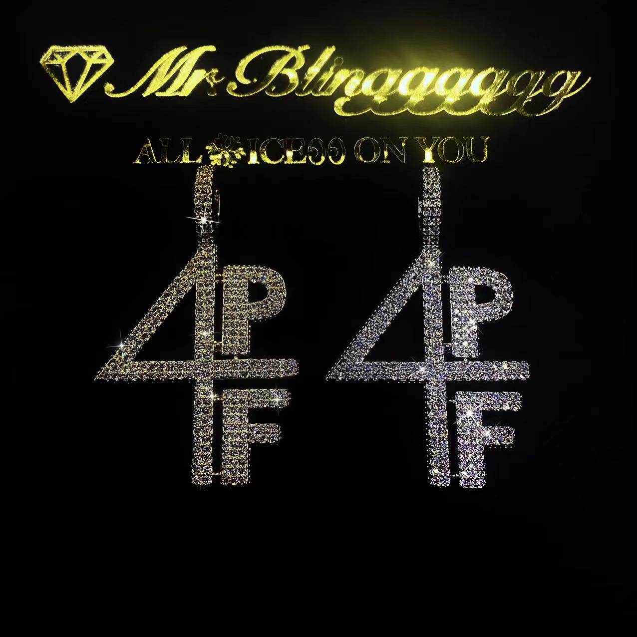Mr.Blingggggg European and American hip-hop jewelry lil baby same style solid full diamond 4PF rap pendant