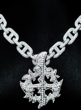 Mr.Bling15mm满钻猪鼻古巴链