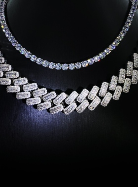 Mr.Bling混镶20mm菱形满钻古巴链