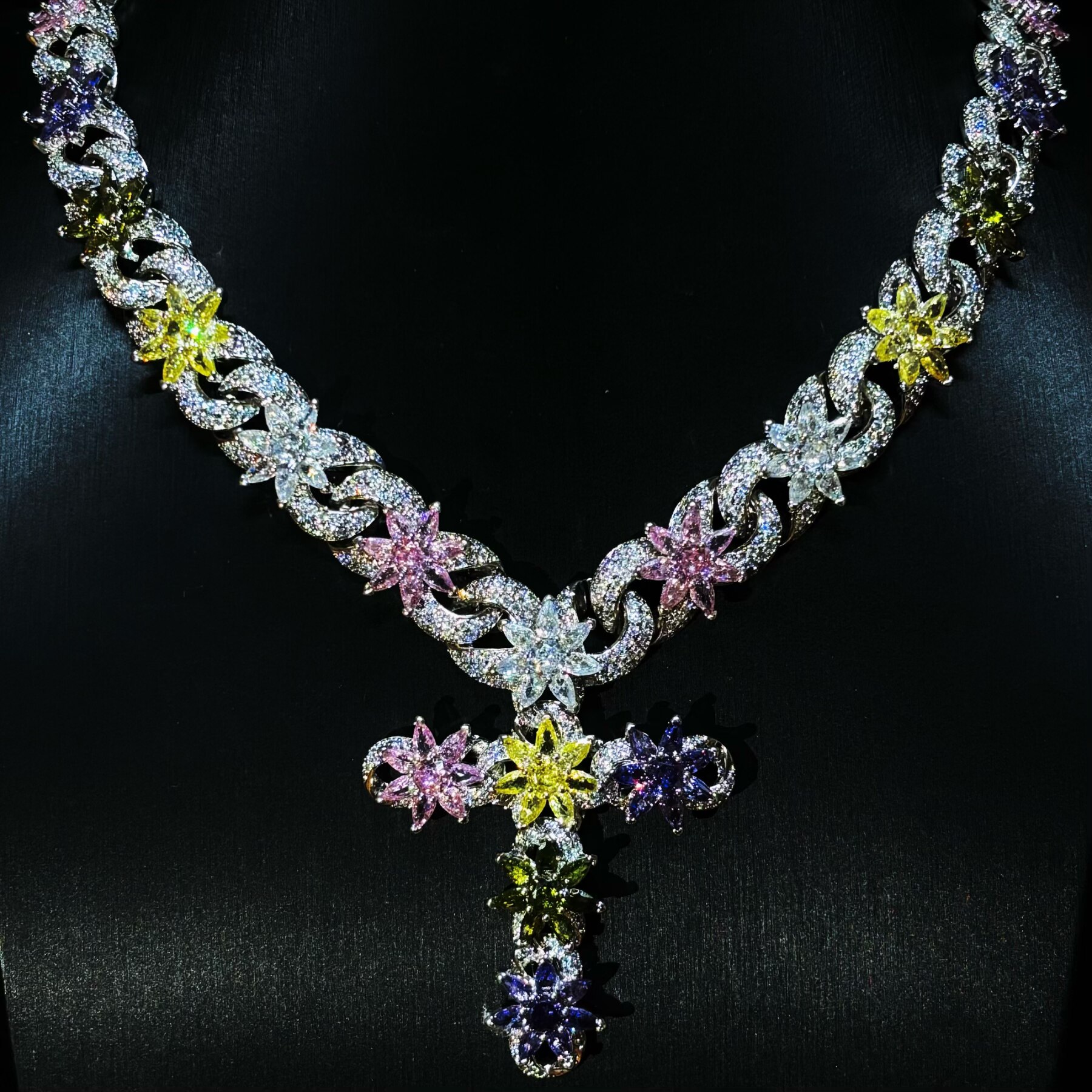 Mr.Blingggggg European and American hip-hop jewelry Metro Boomin's same "Flower of Eternal Life" Cuban chain