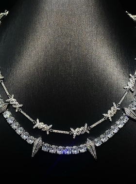 Mr.Blingggggg细款荆棘铁丝项链