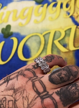 Mr.Bling朴宰范同款纯银双排戒指