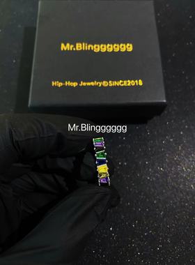 Mr.Bling925银彩虹单排钻戒指