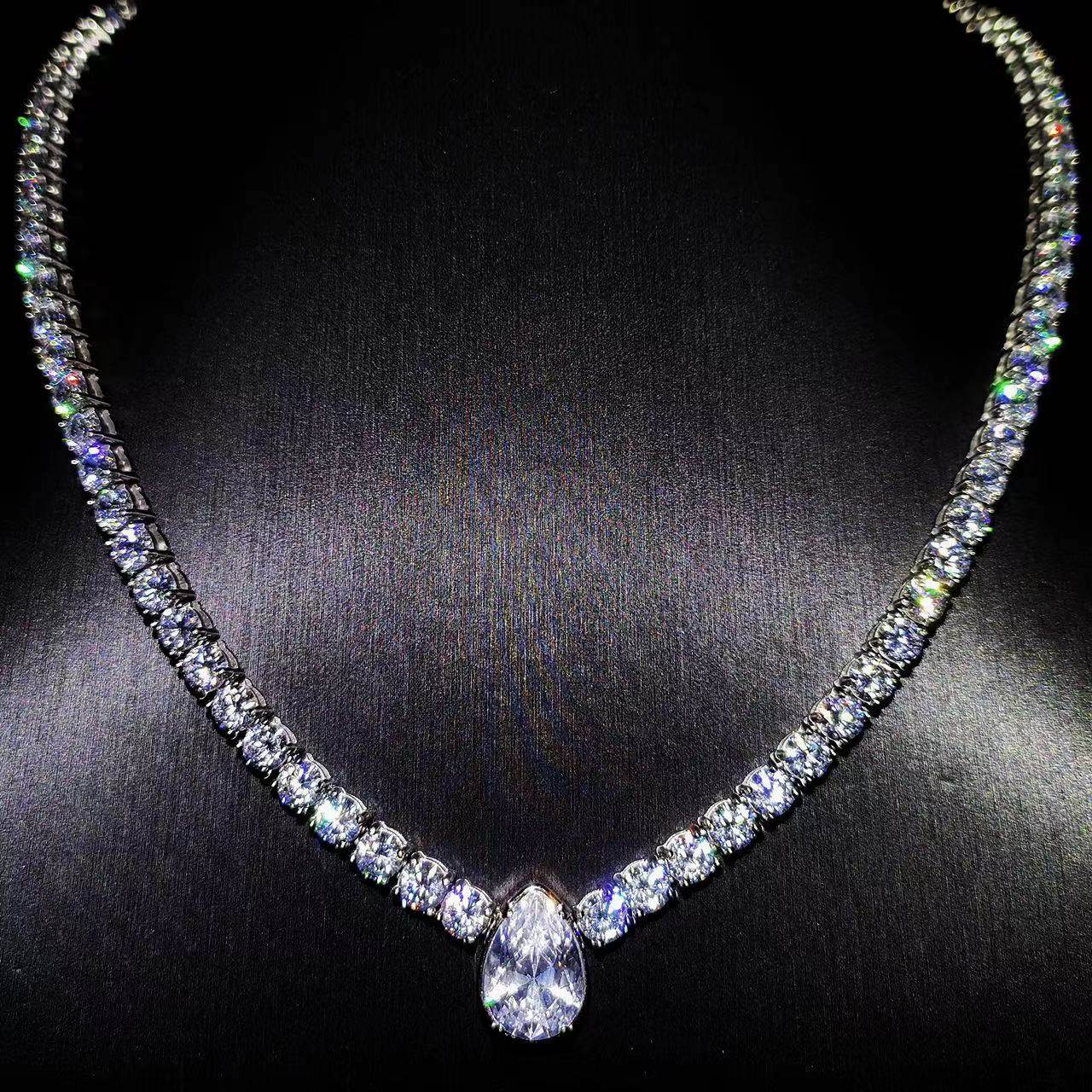 Mr.Blingggggg European and American hip-hop jewelry PLAYBOI CARTI same style non-fading water drop tennis chain