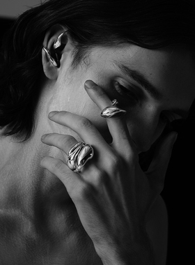 原创设计925银高光诗歌rose戒指