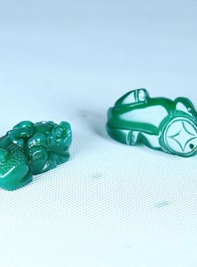 玉阅珠宝帝王绿貔貅玉坠情侣款