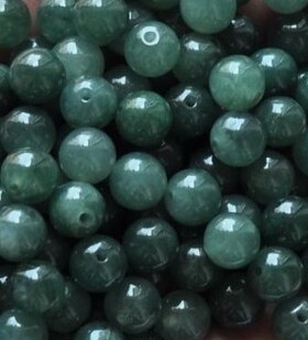 手工DIY散珠子翡翠A货油青种6mm7mm8mm10mm13mm串珠手链项链 配饰