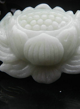 蓝田玉吊坠古典花开富贵简约