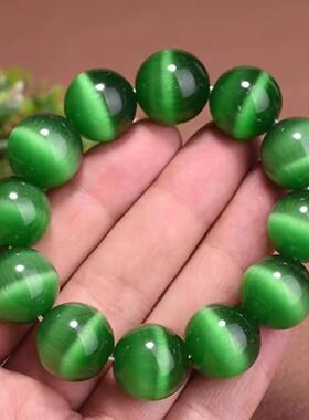 新疆和田玉单圈手链天然绿玉髓