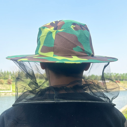 蜂帽养蜂防蜂面罩头罩蜜蜂帽子收蜂冒养蜂人防蛰防蚊头套专用工具 - 图1