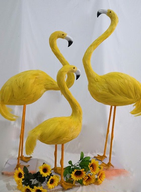 火烈鸟橱窗摆件仿真摄影工艺品