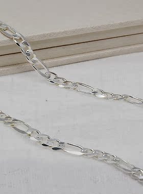 意大利纯银刀片链