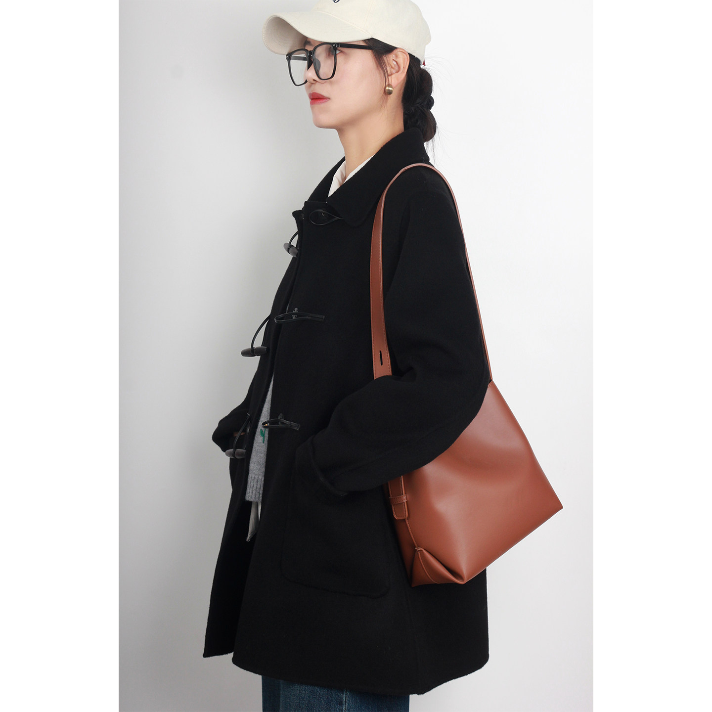 显瘦牛角扣加肥加大码双面羊绒大衣胖mm200斤新款女装短毛呢外套,淘宝优惠券,粉丝福利购,淘宝优惠卷