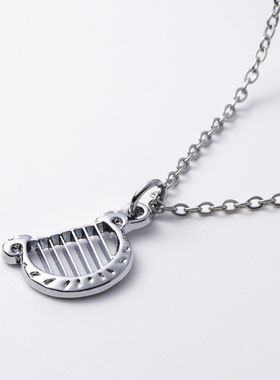 琴钛钢十字链男女项链