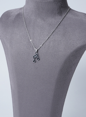 十一星球锌合金十字链黑色音符