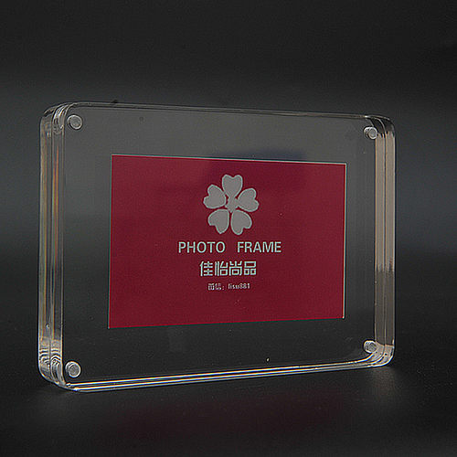 亚克力相框摆台6812寸强磁透明水晶玻璃台卡简约A4证书奖状框定制 - 图0