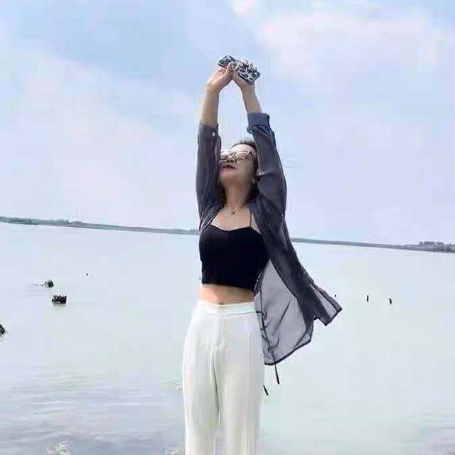 Women's summer ice silk thin chiffon shirt