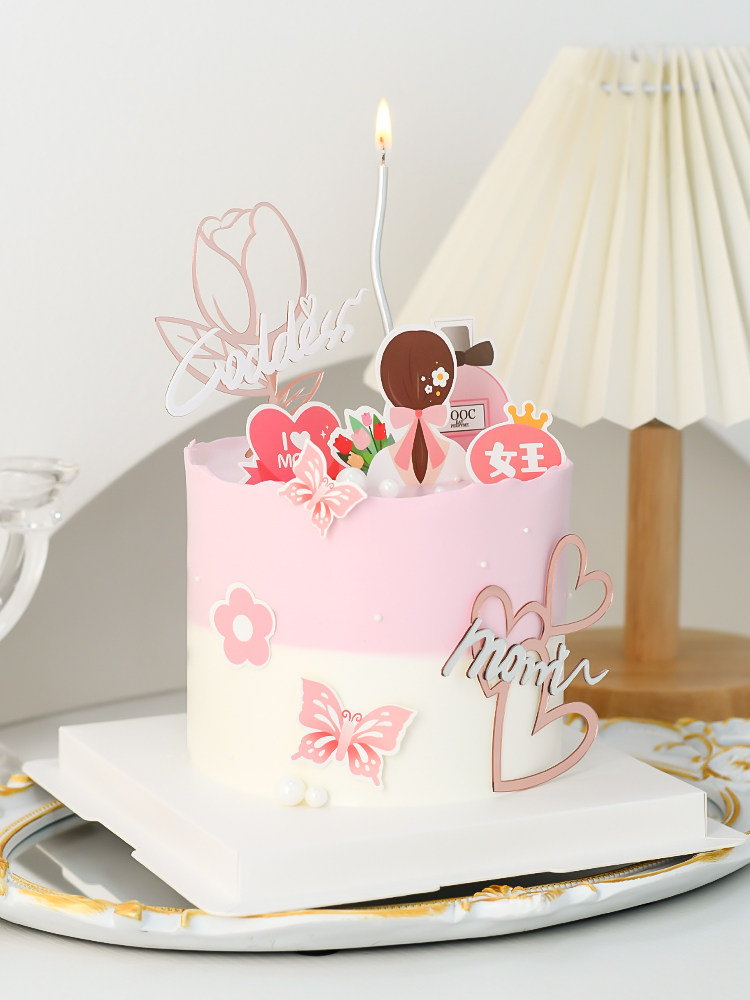 新款母亲节蛋糕装饰背影女神妈妈仙女妈妈亚克力妈妈节日快乐插件,淘宝优惠券,粉丝福利购,淘宝优惠卷
