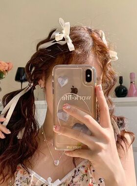 小红书款蝴蝶结可爱丝带绑ins夹女飘带鸭嘴夹百搭少女刘海夹发饰